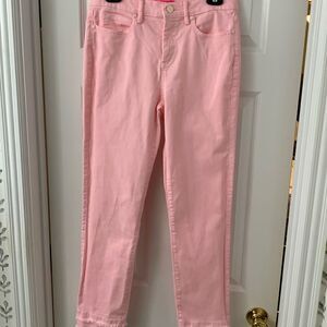 Lilly Pulitzer Size 8 South Ocean Hi-rise pink denim jeans.  Like new